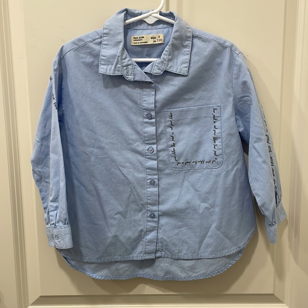 Zara Light Blue button down shirt